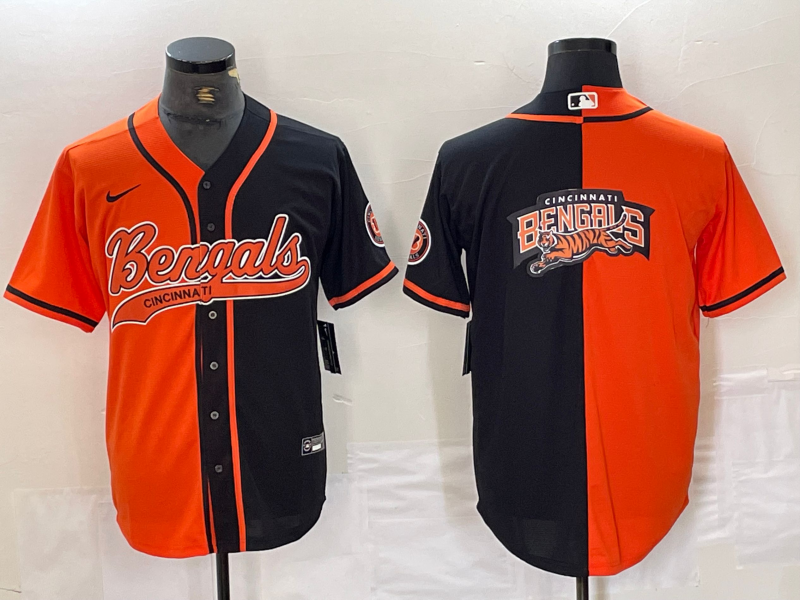 Men's Cincinnati Bengals Orange/Black Jersey Joint Edition